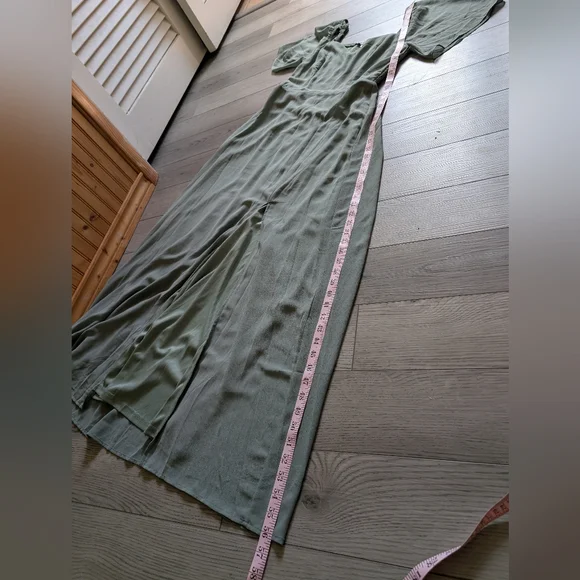 Baltic Born Sierra Sweetheart Maxi Chiffon Flutter Sleeve Dress Size Medium - Picture 8 of 8